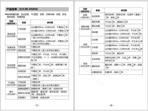 九阳豆浆机米糊食谱