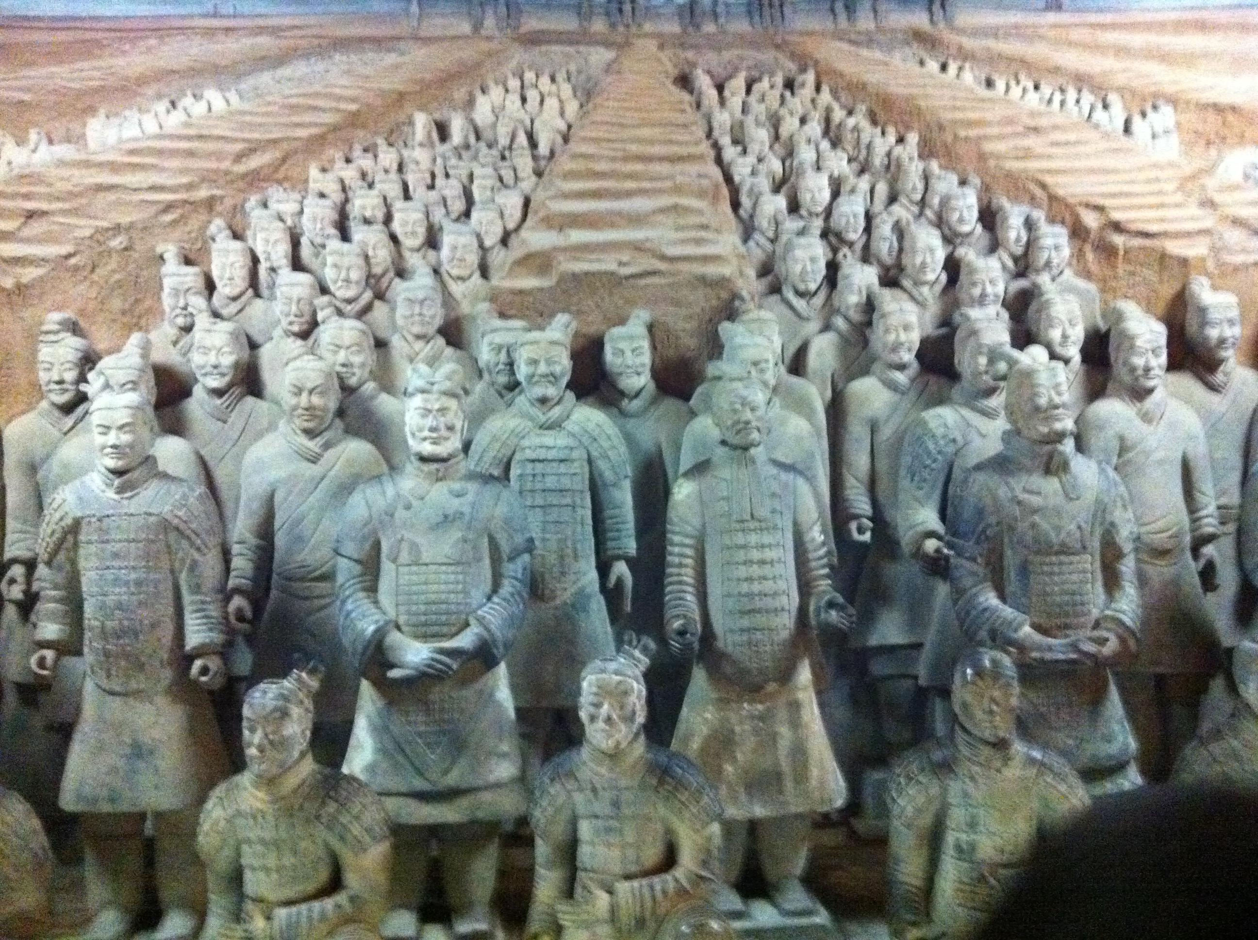 秦始皇兵马俑（秦始皇陵里有一神秘兵马俑，至今无法解释，仅向世人展示过四次）