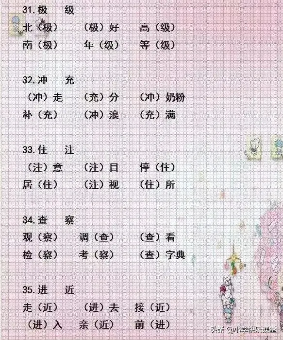 什么乒乓球填空（小学语文“选字(词)填空”练习汇总，考试中经常考到，认真练习）